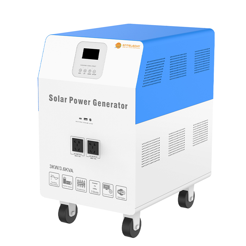 Entelechy 3000W Portable Power Station for Home and Small Business Backup 24V 300Ah Lithium Battery 230VAC Output MPPT 60-500VDC 10ms Transfer Time 66.1kg (BST-SPSS-3000W)