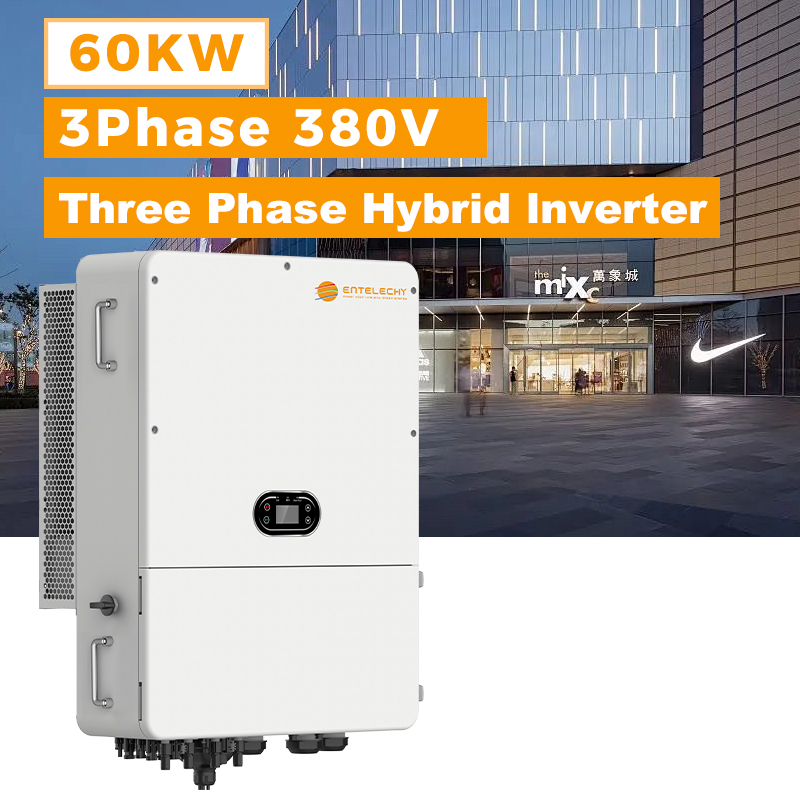 Entelechy 60kW High Voltage Hybrid Inverter for Commercial and Large-scale grid-tied 850V Battery MPPT 1000V (BST-HPI-60KW-H3)