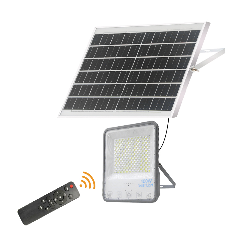 Entelechy 400W Solar Street Light with 50W Mono Solar Panel for Outdoor Area and Compound Lighting 6V 42000mAh LiFePO4 Battery IP66 120 Degree Beam 3000-6500K 3 Years Warranty (BST-SFL-400W-F04)