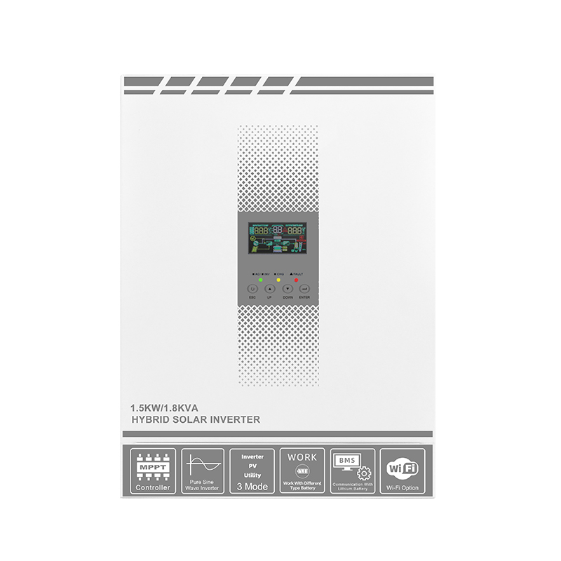 Entelechy 1500W Solar Hybrid Inverter for Home and Small Business Backup 230VAC Output 12VDC Battery 500VDC PV Input 100A Solar Charging RS232 Communication 0-55C Operating Temperature (BST-HPL-1500W)