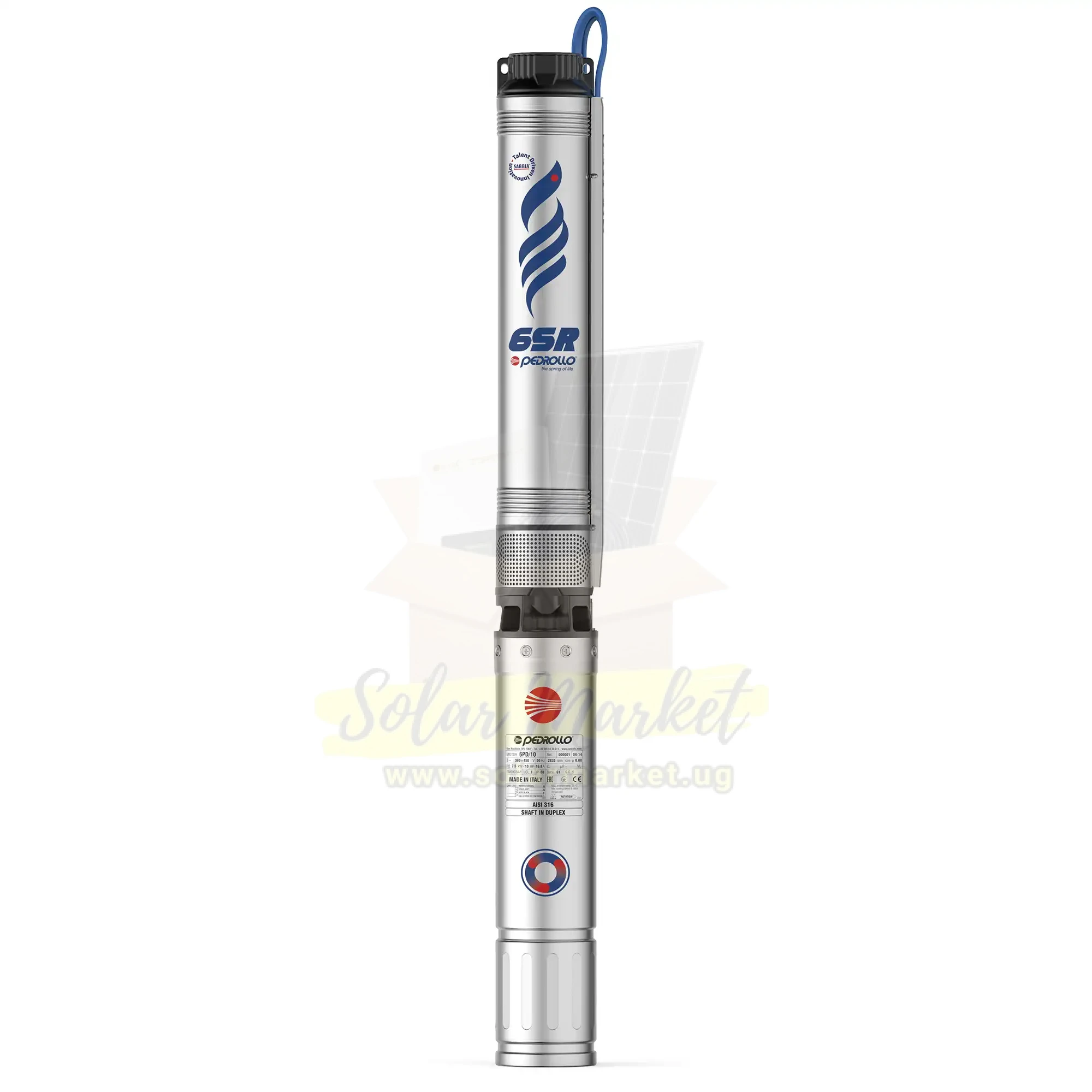 Pedrollo 6SR Submersible Borehole Pump – High-Flow 6" Stainless Steel Pump for Deep Wells & Irrigation | SB Innovations Uganda
