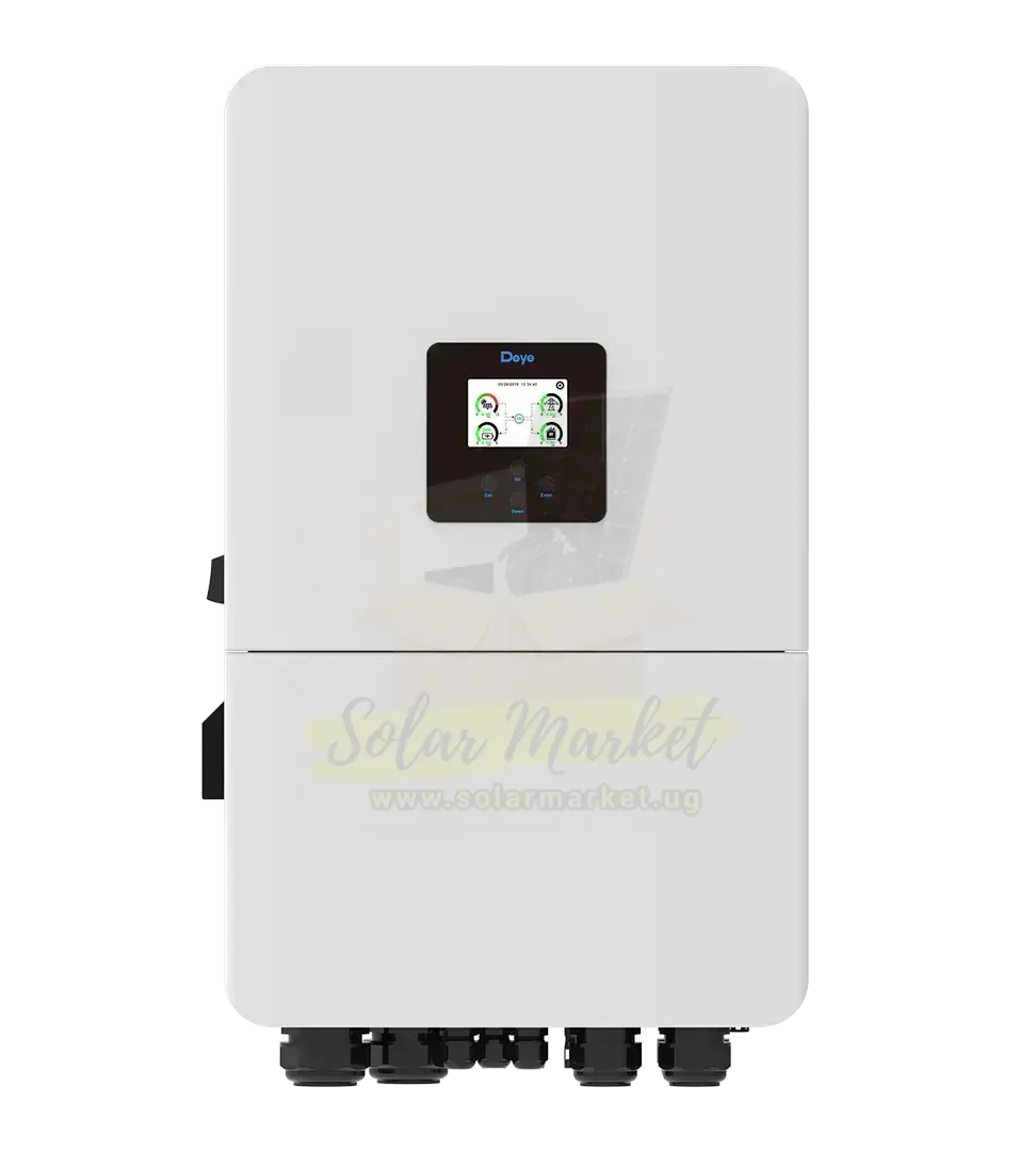 DEYE 20kW Three Phase Hybrid Inverter for Commercial and Industrial Solar Backup 800V PV Input Dual MPPT 160-650V 48V Battery 350A Charge/Discharge IP65 (SUN-20K-SG05LP3-EU-SM2)