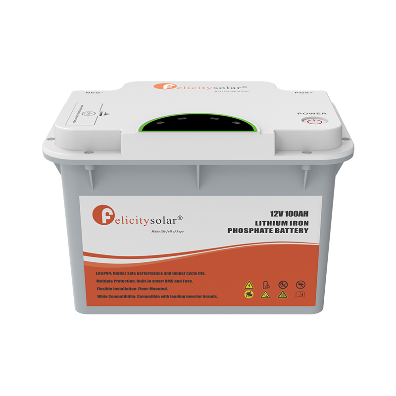 Felicity FLA12100 1.3kWh LiFePO4 Battery for Home solar backup, Small office power storage, Telecom and communication backup 95% DoD, RS485/CAN, Floor-Mounted, 5-Year Warranty