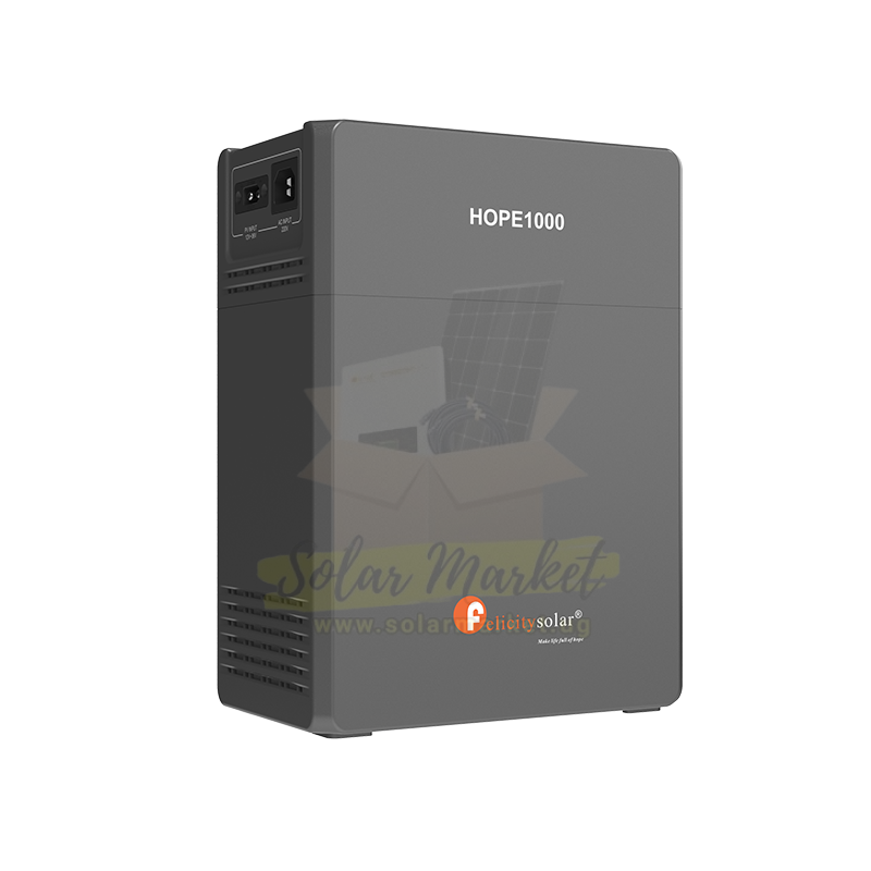 Felicity 250W 1kWh Portable Power Station for Home and Outdoor Backup 220VAC Output 12-36V DC PV Input 50Hz (HOPE1000)