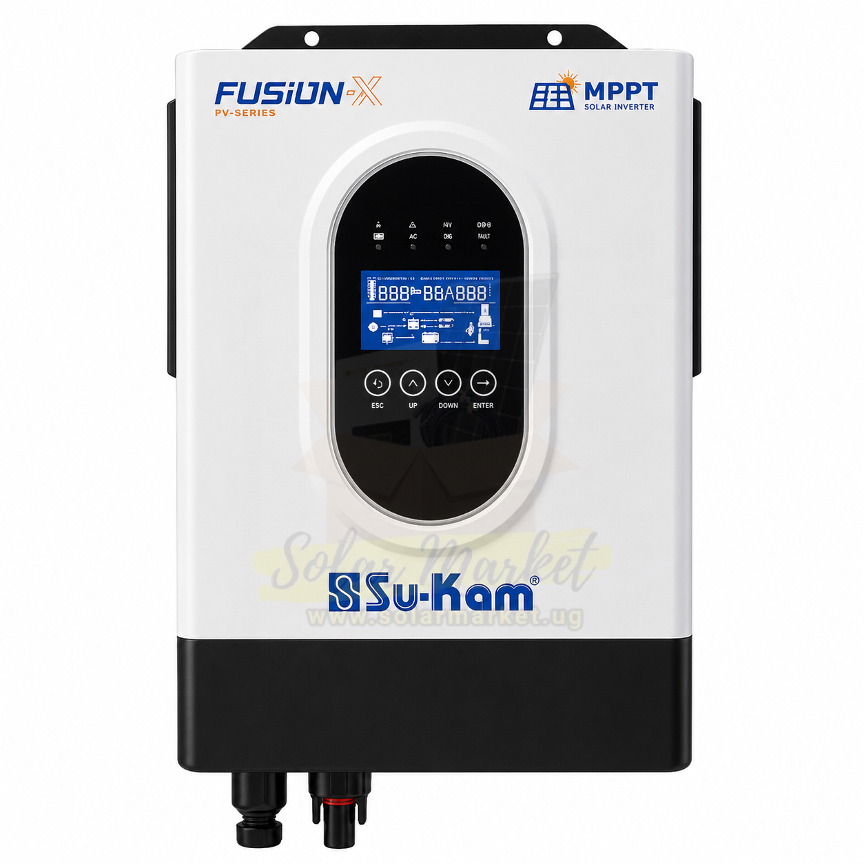 Sukam 10.2kVA/8.2kW Hybrid Inverter for Home and Small Business Backup 48VDC 230VAC Output 160A MPPT LCD and App Monitoring (FX10200-48H)