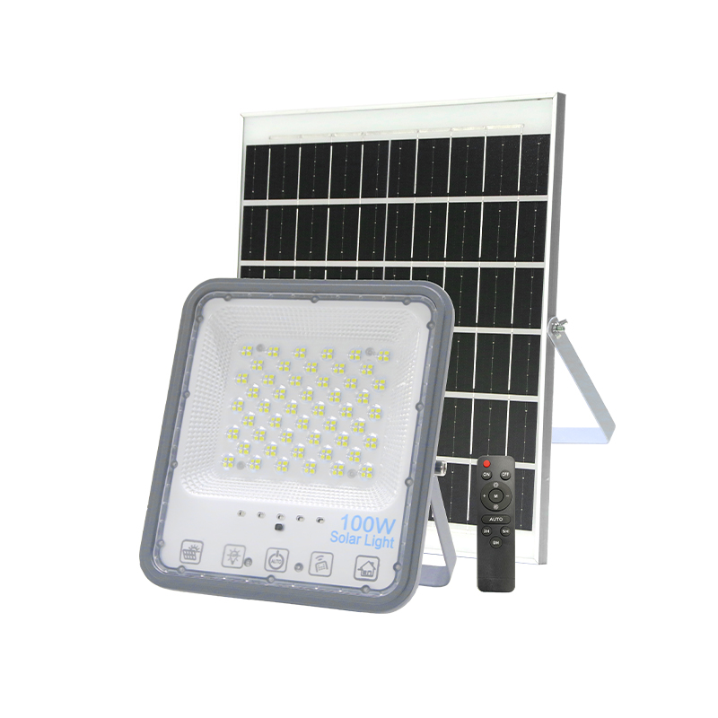 Entelechy 100W Solar Street Light with 22W Mono Solar Panel for Outdoor Area Lighting 6V 18000mAh LiFePO4 Battery 120 Degree Beam IP66 3-Year Warranty (BST-SFL-100W-F04)