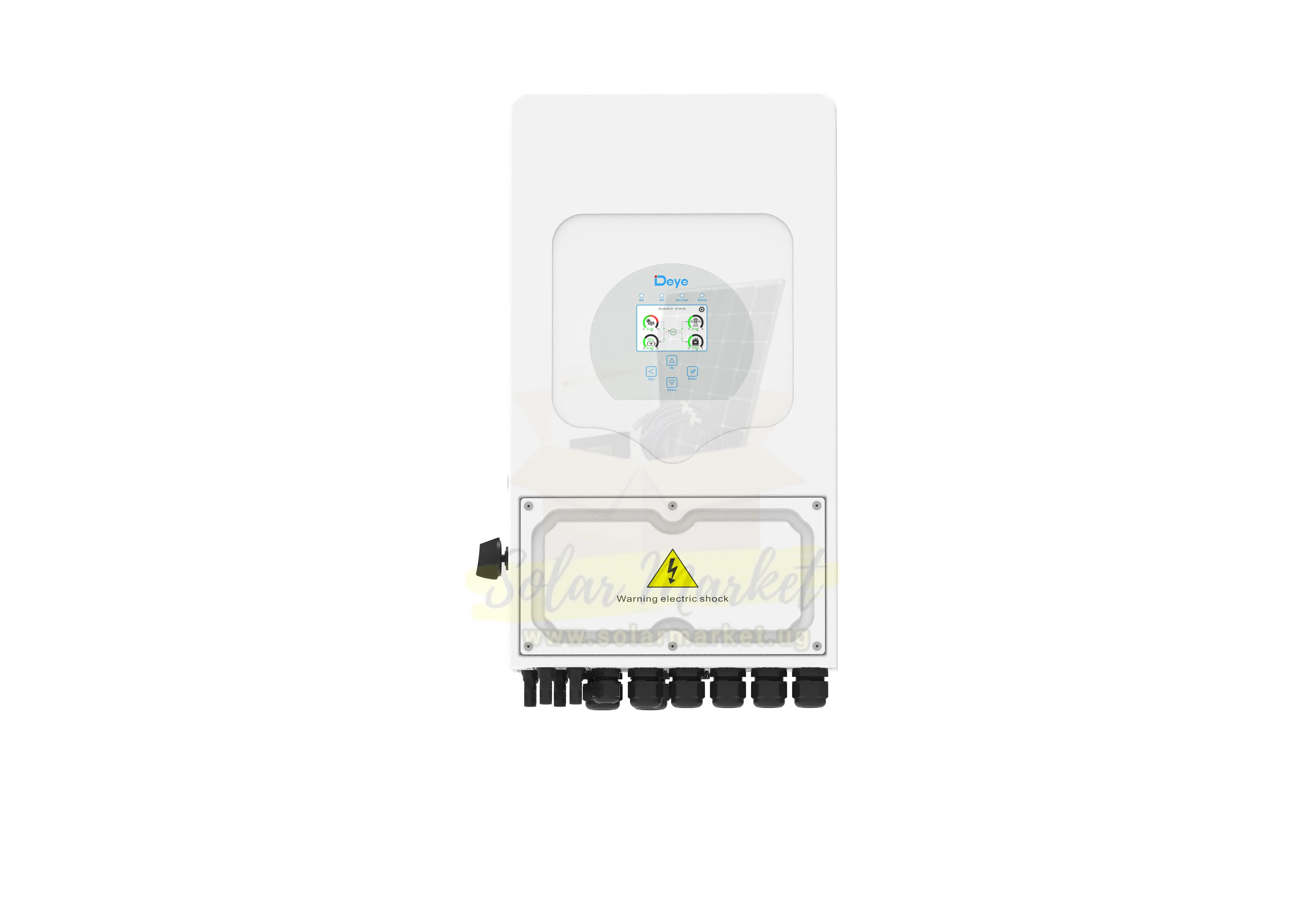 DEYE 10kW Single Phase Hybrid Inverter for Home and Small Business Backup 230VAC Output 48V Battery 500V PV Input Dual MPPT 150-425VDC 97.6% Efficiency IP65 (SUN-10K-SG05LP1-EU-AM2-P)