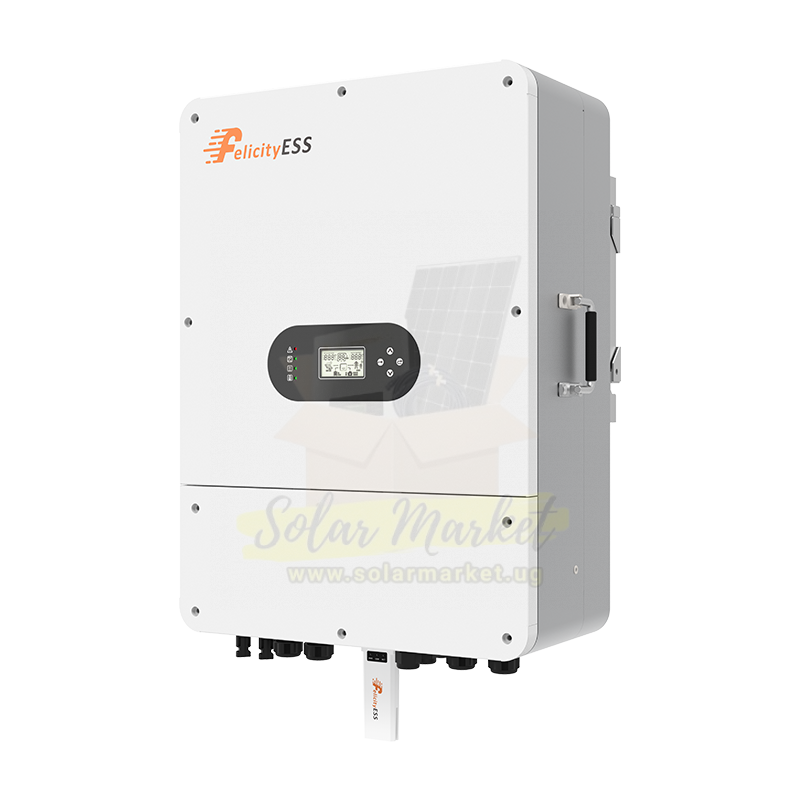 Felicity 10kVA Three-Phase Hybrid Inverter for Commercial and Industrial Solar Backup 48V 200A MPPT 13kW PV Input WiFi and Lithium Battery Communication (T-REX-10KLP3G01)