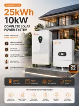 FelicityESS 25kWh 10kW 3 Phase Complete Solar Power System with 25kWh Lithium Battery, 10kW 3 Phase Inverter, 16 x 580W Solar Panels & Commercial Installation Accessories