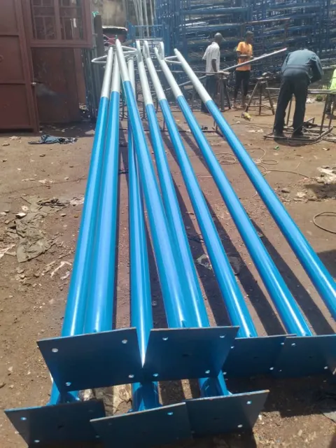 Solar Street Light Poles 6Meters Single Double Rm Compound Lighting Pole Uganda