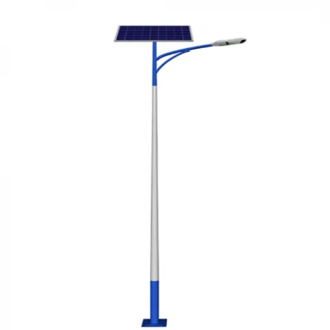 Hot Dip Galvanized Steel Solar Street Lighting Pole Uganda 6Meters