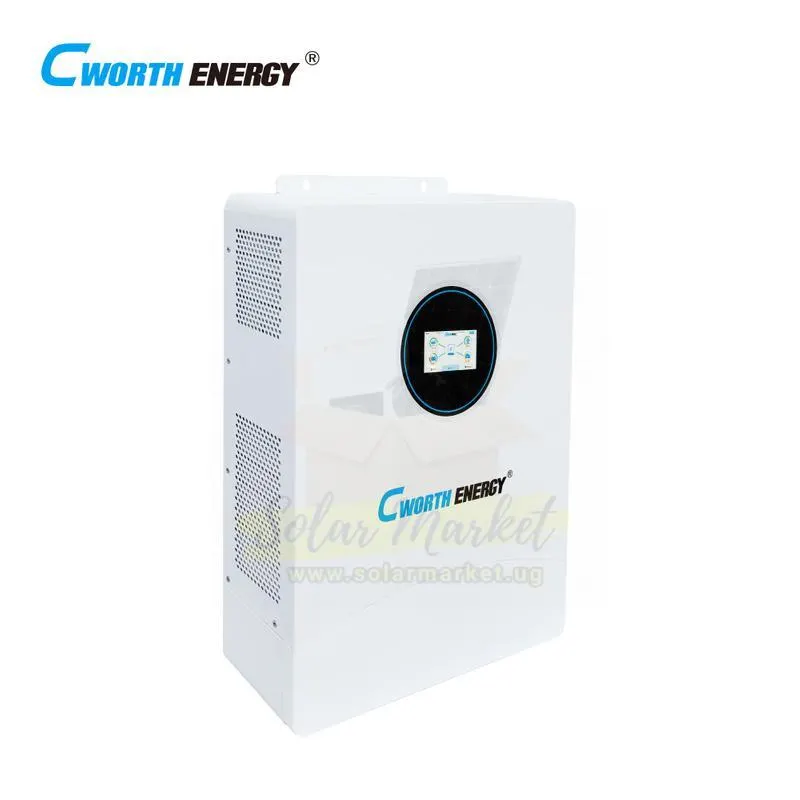 Cworth 12kW Hybrid Inverter for Home and Small Business Backup 48V DC Input 230VAC Output Dual MPPT 85-450VDC Parallel up to 12 Units 210A Solar Charger (CE-H12K)