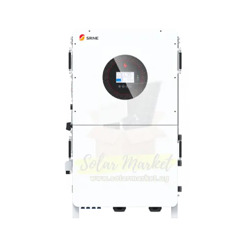 SRNE 60kW 66kVA Three Phase High Voltage Hybrid Inverter for Commercial and Industrial Solar Backup 150-820V Battery 4 MPPT 1000V PV IP65 9-Unit Parallel RS485/CAN (IESP600SH3)