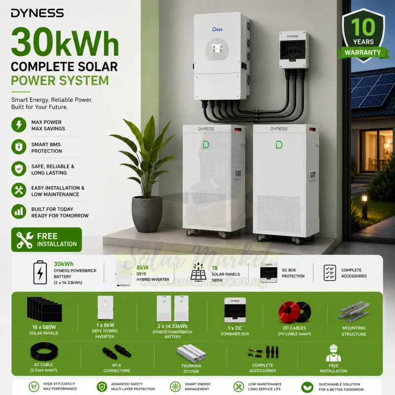Dyness Complete Solar System for Residential home and Small business (30kwh)